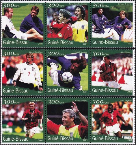 Potov znmky Guinea-Bissau 2001 MS ve futbale 1B Mi# 1370-78 Kat 11