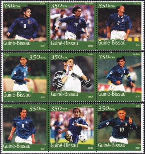 Potov znmky Guinea-Bissau 2001 MS ve futbale 1B Mi# 1379-87 Kat 12