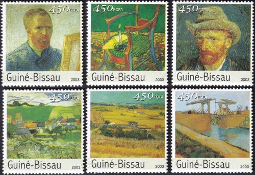 Potov znmky Guinea-Bissau 2003 Umenie, Vincent van Gogh 1B  Mi# 2688-93 Kat 10