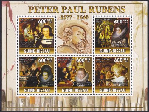 Potov znmky Guinea-Bissau 2010 Umenie, Peter Paul Rubens 1A Mi# 5146-50 Kat 13