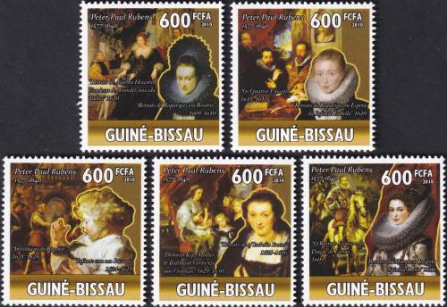 Potov znmky Guinea-Bissau 2010 Umenie, Peter Paul Rubens 1B Mi# 5146-50 Kat 13