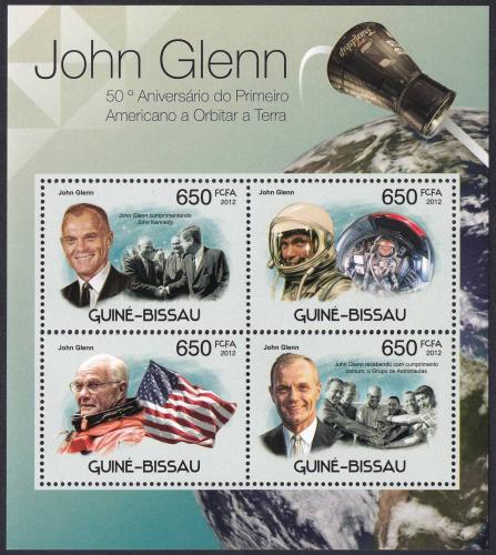 Potov znmky Guinea-Bissau 2012 John Glenn 1A Mi# 5882-85 Kat 10