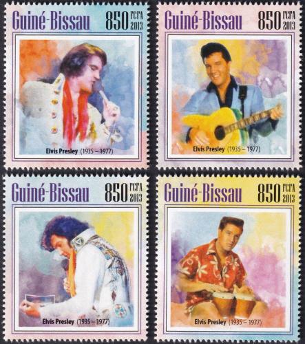 Potov znmky Guinea-Bissau 2013 Elevys Presley 1B Mi# 6905-08 Kat 14