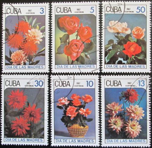 Potov znmky Kuba 1987 Kvety, Den matek Mi# 3093-98