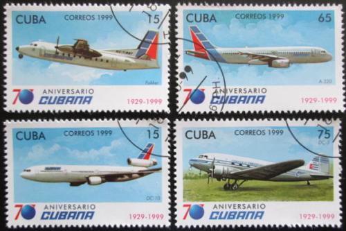 Potov znmky Kuba 1999 Lietadla Mi# 4238-41 - zvi obrzok