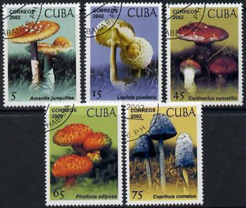 Potov znmky Kuba 2002 Huby Mi# 4438-42 Kat 5.50