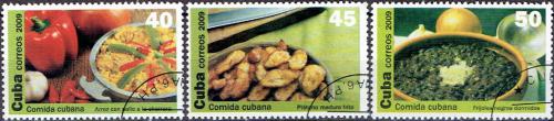 Potov znmky Kuba 2009 Kubnsk kuchyn Mi# 5291-93