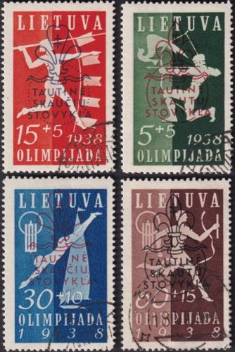 Potov znmky Litva 1938 port TOP SET Mi# 421-24 Kat 60