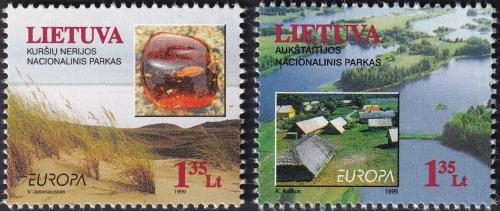 Potov znmky Litva 1999 Eurpa CEPT, nrodn parky Mi# 693-94