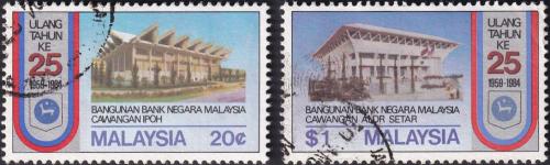 Potov znmky Malajsie 1984 Banka Negara Malaysia, 25. vroie Mi# 273-74