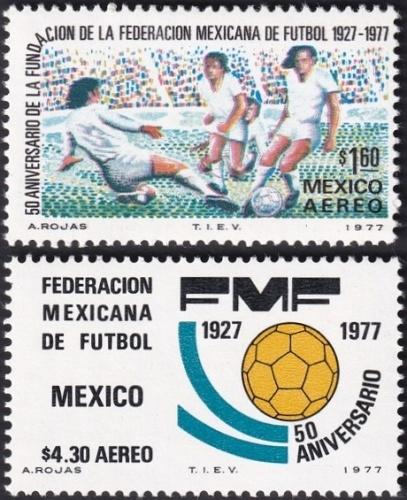 Potov znmky Mexiko 1977 Futbalov federace Mi# 1551-52