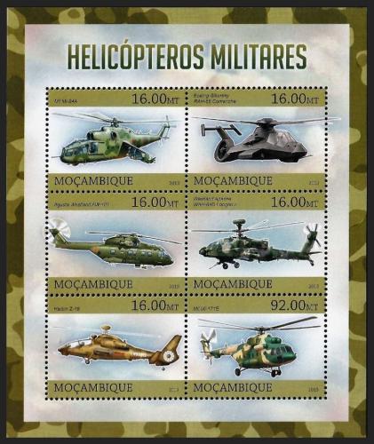 Potov znmky Mozambik 2013 Vojensk helikoptry Mi# 6595-6600 Kat 10