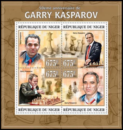 Potov znmky Niger 2013 Garri Kasparov, achy Mi# 2172-75 Kat 10