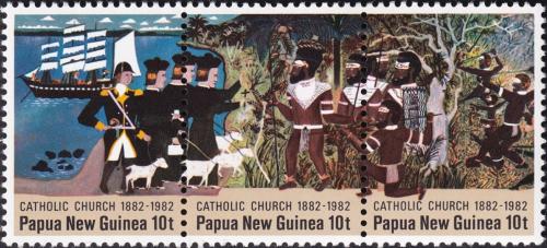 Potov znmky Papua Nov Guinea 1982 Nstnn malba Mi# 452-54