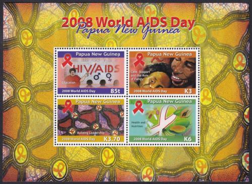 Potov znmky Papua Nov Guinea 2008 Boj proti AIDS Mi# Block 71 Kat 12 