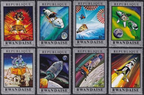 Potov znmky Rwanda 1970 Let na Msc, Apollo 13 Mi# 414-21