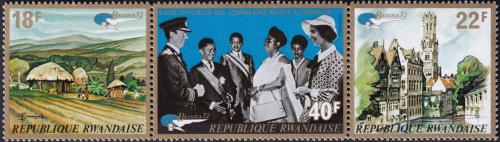 Potov znmky Rwanda 1972 Vstava BELGICA Mi# 510-12