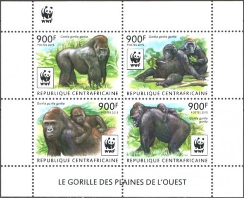 Potov znmky SAR 2015 Gorila ninn, WWF Mi# 5460-63 Bogen Kat 16
