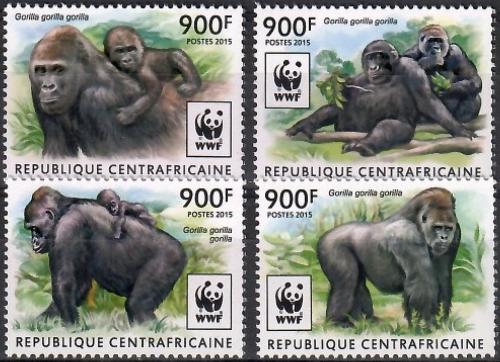 Potov znmky SAR 2015 Gorila ninn, WWF Mi# 5460-63 Kat 16