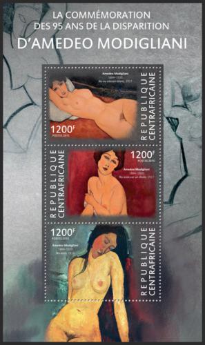 Potov znmky SAR 2015 Umenie, akty, Amedeo Modigliani Mi# 5304-06 Kat 16