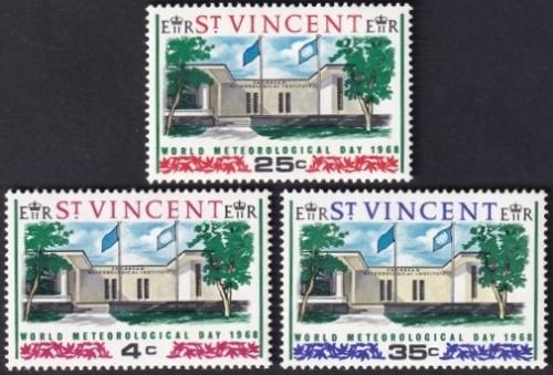 Potov znmky Svt Vincent 1968 Meteorologick stanice Mi# 235-37