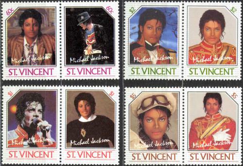 Potov znmky Svt Vincent 1985 Michael Jackson Mi# 890-97 Kat 10