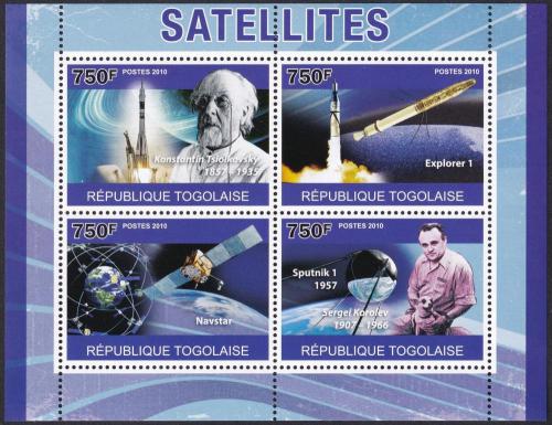 Potov znmky Togo 2010 Vesmrn satelity Mi# 3794-97 Kat 12