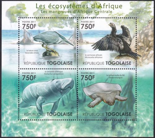 Potov znmky Togo 2011 Fauna stedoafrickch mangrovnk Mi# 4149-52 Kat 12