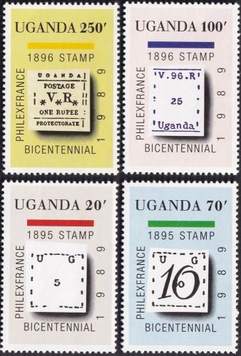 Potov znmky Uganda 1989 Vstava PHILEXFRANCE Mi# 658-61 Kat 8