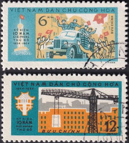 Potov znmky Vietnam 1964 Oslobodenie Hanoje Mi# 328-29 - zvi obrzok