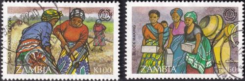 Potov znmky Zambia 1995 ILO, 75. vroie Mi# 645-46